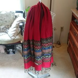 Pashmina&silk blend scarf.\ stole